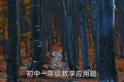 初中一年級數學應用題