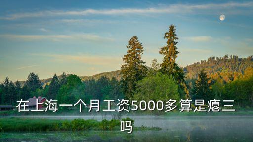 在上海一個月工資5000多算是癟三嗎