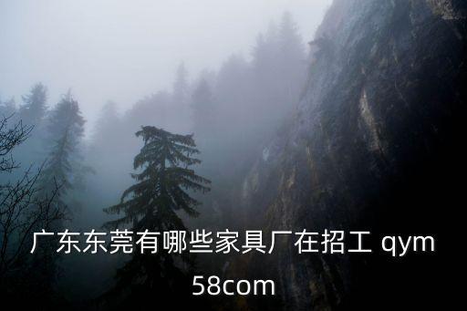 廣東東莞有哪些家具廠在招工 qym58com