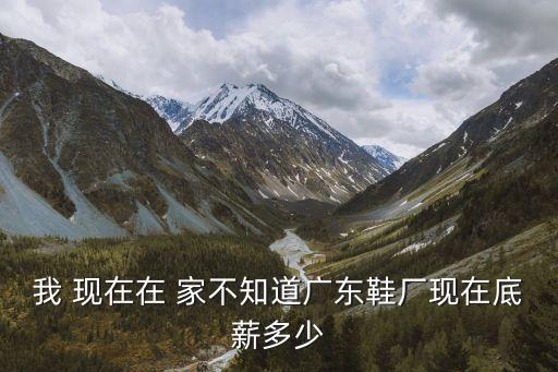 我 現(xiàn)在在 家不知道廣東鞋廠現(xiàn)在底薪多少