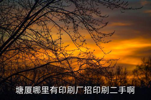 塘廈哪里有印刷廠招印刷二手啊