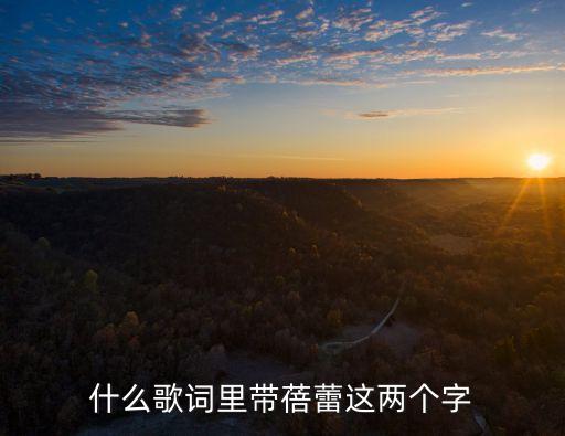 蓓蕾之歌，什么歌詞里帶蓓蕾這兩個字