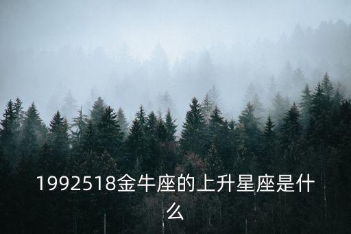 1992518金牛座的上升星座是什么
