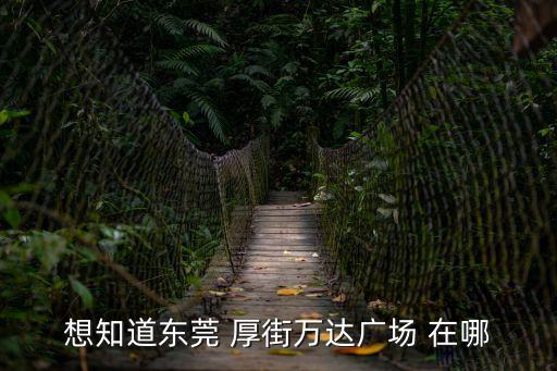 廣東東莞厚街萬達廣場，想知道東莞 厚街萬達廣場 在哪