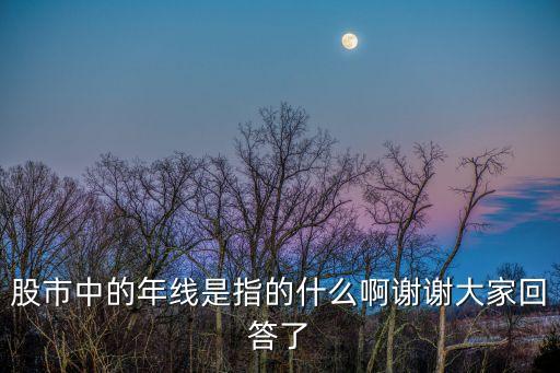 股市中的年線是指的什么啊謝謝大家回答了