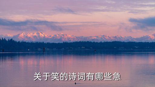 笑的詩句，帶笑字的詩句