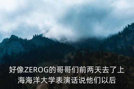 好像ZEROG的哥哥們前兩天去了上海海洋大學(xué)表演話說他們以后