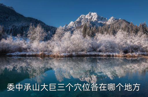 大巨穴，委中承山大巨三個穴位各在哪個地方