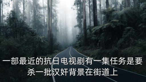 一部最近的抗日電視劇有一集任務是要殺一批漢奸背景在街道上