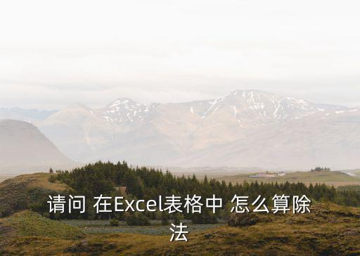 請問 在Excel表格中 怎么算除法