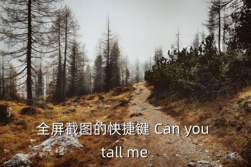 全屏截圖的快捷鍵 Can you tall me