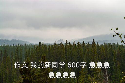 作文 我的新同學(xué) 600字 急急急急急急急