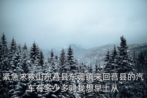 緊急求救山東莒縣東莞鎮來回莒縣的汽車有多少多嗎我想早上從
