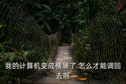 我的計算機變成橫屏了 怎么才能調回去啊