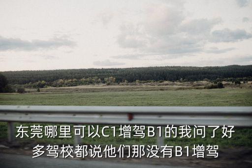 東莞何處增駕，東莞哪有考B2駕照的地方