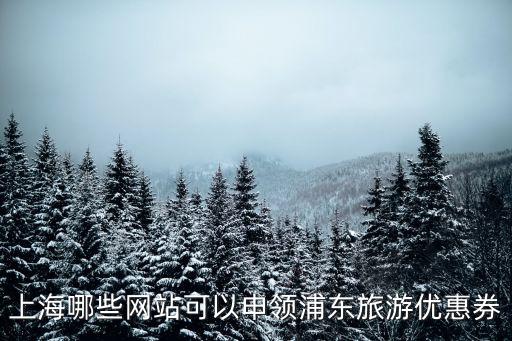 上海哪些網站可以申領浦東旅游優惠券