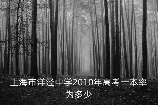 上海市洋涇中學本科率，今年上海各市重點高中一本率各是多少啊