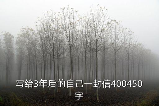 寫給3年后的自己一封信400450字