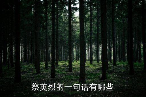 祭英烈的一句話有哪些
