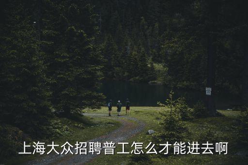 上海市上海大眾普工怎么進去，上海大眾招聘普工怎么才能進去啊