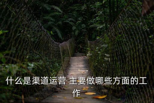 渠道運營，什么是渠道運營 主要做哪些方面的工作