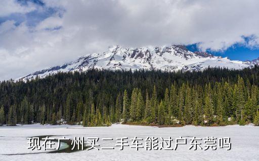 現在廣州買二手車能過戶東莞嗎