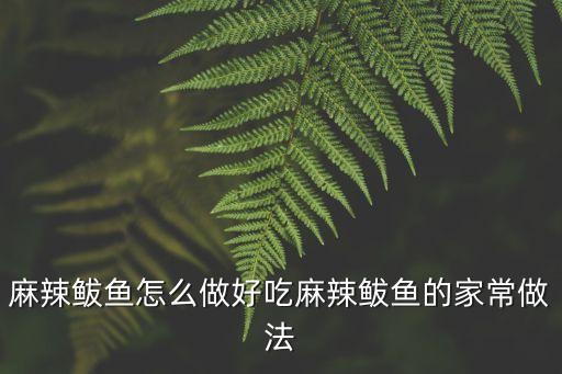 麻辣鲅魚怎么做好吃麻辣鲅魚的家常做法
