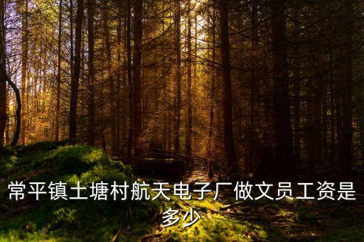 常平鎮土塘村航天電子廠做文員工資是多少