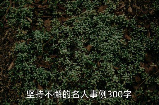 堅持不懈的名人事例300字