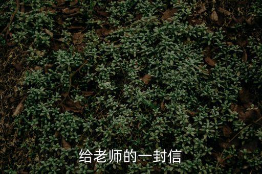 給老師的一封信