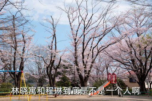 林曉寓和程琳到底是不是一個人啊