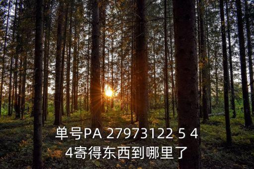 東莞富源達，單號PA 27973122 5 44寄得東西到哪里了