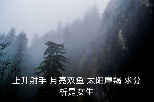 上升射手 月亮雙魚 太陽摩羯 求分析是女生