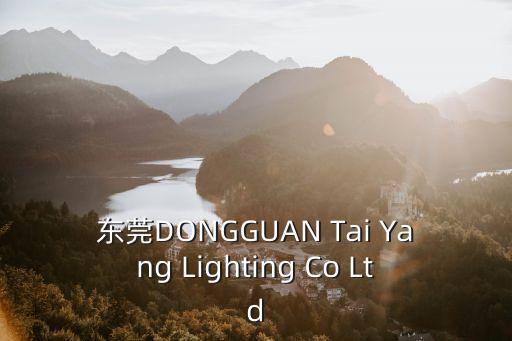 東莞恩泰，東莞DONGGUAN Tai Yang Lighting Co Ltd