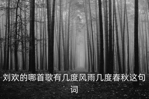 歌手劉歡，劉歡是歌手嗎