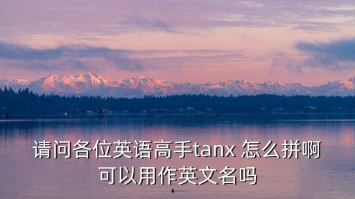 請問各位英語高手tanx 怎么拼啊可以用作英文名嗎