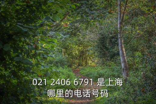 021 2406 6791 是上海哪里的電話號碼