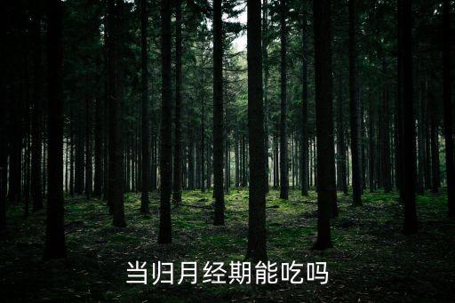 當歸月經期能吃嗎