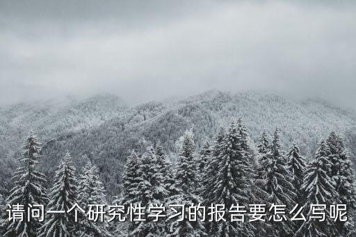 研究性報(bào)告，給我一篇研究性報(bào)告