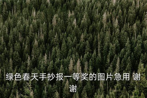 手抄報一等獎，綠色春天手抄報一等獎的圖片急用 謝謝