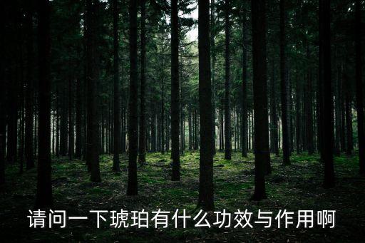 琥珀的作用和功效，琥珀有什么功效呢
