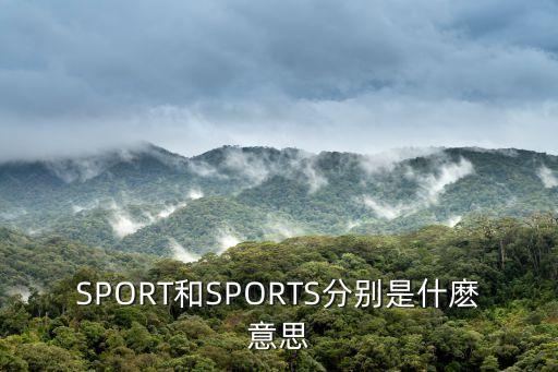 SPORT和SPORTS分別是什麼意思