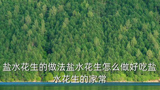 鹽水花生的做法鹽水花生怎么做好吃鹽水花生的家常