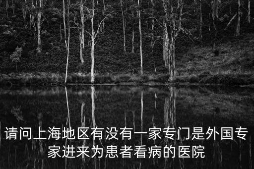 請問上海地區有沒有一家專門是外國專家進來為患者看病的醫院