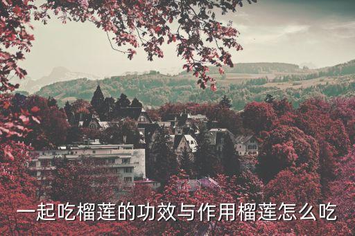 榴蓮的功效與作用禁忌，吃榴蓮有什么好處和有什么壞處