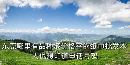 東莞哪里有品種多價格平的紙巾批發本人也想知道電話號碼