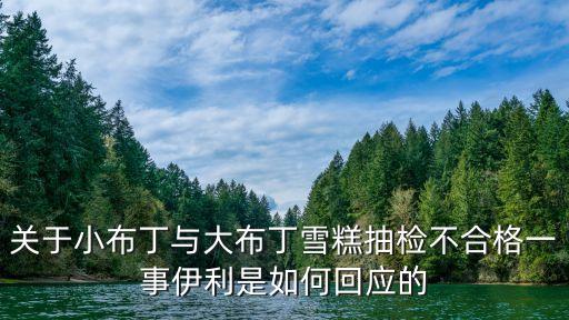 關于小布丁與大布丁雪糕抽檢不合格一事伊利是如何回應的