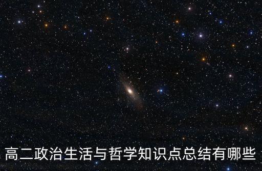 高二政治生活與哲學知識點總結有哪些