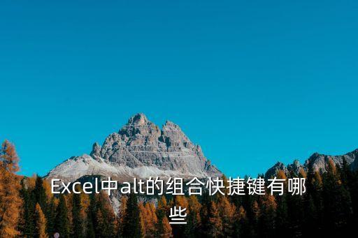 Excel中alt的組合快捷鍵有哪些