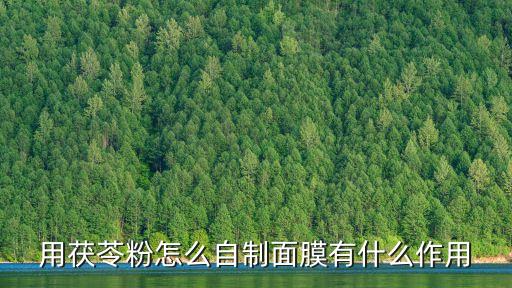用茯苓粉怎么自制面膜有什么作用